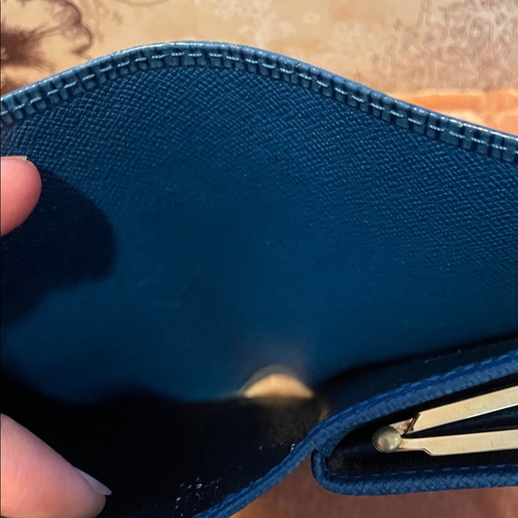 Louis Vuitton Teal Textured Wallet - Picture 6 of 6